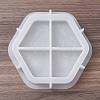 Hexagon Mother's Day Word MOM DIY Tray Silicone Molds DIY-G112-02B-4
