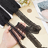 2 Cards 2 Styles Polycotton Pleated Elastic Lace Ribbon OCOR-FG0001-69B-3