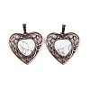 Natural Howlite Peach Love Heart Pendants G-G158-01-05-1