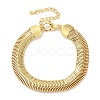 Brass Herringbone Chains Bracelets BJEW-S158-14G-4