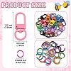 22Pcs Zinc Alloy Baking Paint Swivel Snap Hook Clasps FIND-YW0010-50-3
