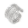Flower 304 Stainless Steel Finger Rings Components SA-CBA45D5-14P-1
