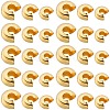 600Pcs 3 Styles Brass Crimp Beads Covers KK-SP0001-91B-1
