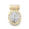 Religion Theme Brass Hammered Pendants KK-V010-09GP-05-1