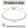 4Pcs 2 Colors Clear Cubic Zirconia Tennis Bracelet BJEW-HY0001-01-2