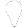 TINYSAND Clover 925 Sterling Silver Cubic Zirconia Pendant Necklaces TS-N339-S-2