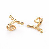 Brass Rhinestone Settings Clip-on Earring Findings KK-S356-432-NF-2
