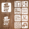 9Pcs 9 Styles Saint Patrick's Day PET Hollow Out Drawing Painting Stencils Sets DIY-WH0383-0021-2