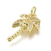 Brass Micro Pave Cubic Zirconia Pendants KK-Z100-02G-2