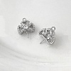 Brass with Cubic Zirconia Peg Bails PW-WG28396-03-1