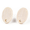Ash Wood Stud Earring Findings EJEW-N017-011-01-2