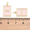 Brass Enamel Pendants KK-CBA62C2-01C-4
