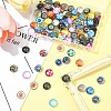 100Pcs Printed Glass Half Round Dome Cabochons GGLA-FS0001-13-10