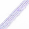 Glass Silk Stain Style Beads Strands GLAA-N047-001B-10-1