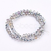 Faceted Electroplate Glass Rondelle Bead Strands X-EGLA-S010-6-2