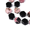 Natural Obsidian & Rhodonite Beads Strands G-N358-03A-04-4