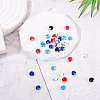 100Pcs 5 Colors Handmade Evil Eye Lampwork Beads Strands LAMP-TA0001-88B-5