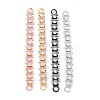 Brass Clear Horse Eye Cubic Zirconia Links Connectors ZIRC-G170-21-1