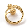 Ion Plating(IP) 304 Stainless Steel Wire Wrap Spiral Cuff Rings for Women RJEW-G315-08B-G-3