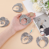 5Pcs 5 Styles Alloy Pendants PALLOY-GO00049-3