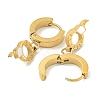 Snake Ion Plating(IP) 304 Stainless Steel Dangle Earrings EJEW-G400-47G-02-2