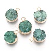 Natural Druzy Agate Pendants G-L566-A02-1