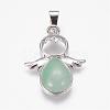 Natural Green Aventurine Pendants G-G651-A13-2