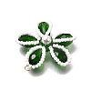 4Pcs 4 Colors Glass Pendants PALLOY-TA00313-4