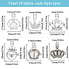 60Pcs 10 Style Alloy Pendants FIND-SC0005-21-2
