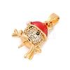 Brass Micro Pave Cubic Zirconia Pendan Bails X-KK-C076-26G-2