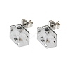 Non-Tarnish 304 Stainless Steel Stud Earring Findings STAS-L024-003P-06-1