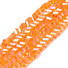 Electroplate Transparent Glass Beads Strands EGLA-Q139-01A-A09-1