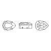 Preciosa® MAXIMA Crystal Sew-On Cups Y-PRC-SD18-00030-235-G-6