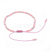 Adjustable Nylon Thread Braided Beads Bracelets BJEW-JB04377-02-3