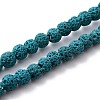Natural Lava Rock Round Bead Strands X-G-I124-8mm-09-1