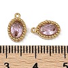 Ion Plating(IP) 304 Stainless Steel Micro Pave Cubic Zirconia Charms STAS-K256-19G-07-3