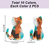 20Pcs 10 Colors Opaque Cellulose Acetate(Resin) Pendants RESI-PH0001-82-2