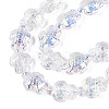 Electroplate Transparent Glass Beads Strands EGLA-N055-04A-11-3