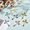 WADORN 21Pcs 7 Colors Zinc Alloy Enamel Big Pendants FIND-WR0011-37-4