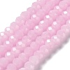 Baking Paint Imitation Jade Glass Bead Strands LS-DGLA-A034-J8MM-A26-1
