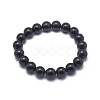 Synthetic Black Stone Bead Stretch Bracelets BJEW-K212-C-032-2