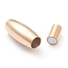 Ion Plating(IP) 304 Stainless Steel Magnetic Clasps with Glue-in Ends STAS-O148-08A-RG-4