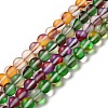 Electroplated Synthetic Moonstone Beads Strands G-F142-A02-M-1