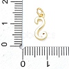 Brass Micro Pave Clear Cubic Zirconia Charms KK-D289-66G-S-3
