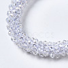 Faceted Transparent Glass Beads Stretch Bracelets BJEW-S144-002C-06-3