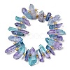 Electroplated Natural Quartz Crystal Beads Strands G-F800-D15-2