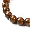 Natural Tiger Eye & Lava Rock & Synthetic Hematitie Beads Stretch Bracelet Set BJEW-JB07030-7