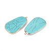 Dyed Synthetic Turquoise Teardrop Big Pendants TURQ-T004-23-2