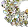 Transparent Electroplate Glass Beads Strands GLAA-K064-06A-HP02-3