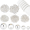 500Pcs 5 Styles Rack Plating Brass Beads KK-BBC0023-24S-1